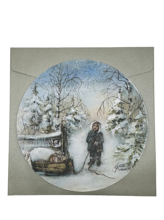 Julekort "Blåtimen"